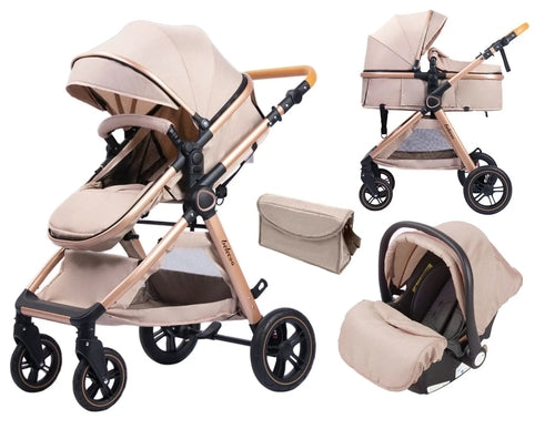 Luxury Baby Stroller Pram 3 in 1 With Car Seat Poussette 3