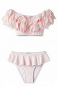 Pink Draped Bikini with Petals